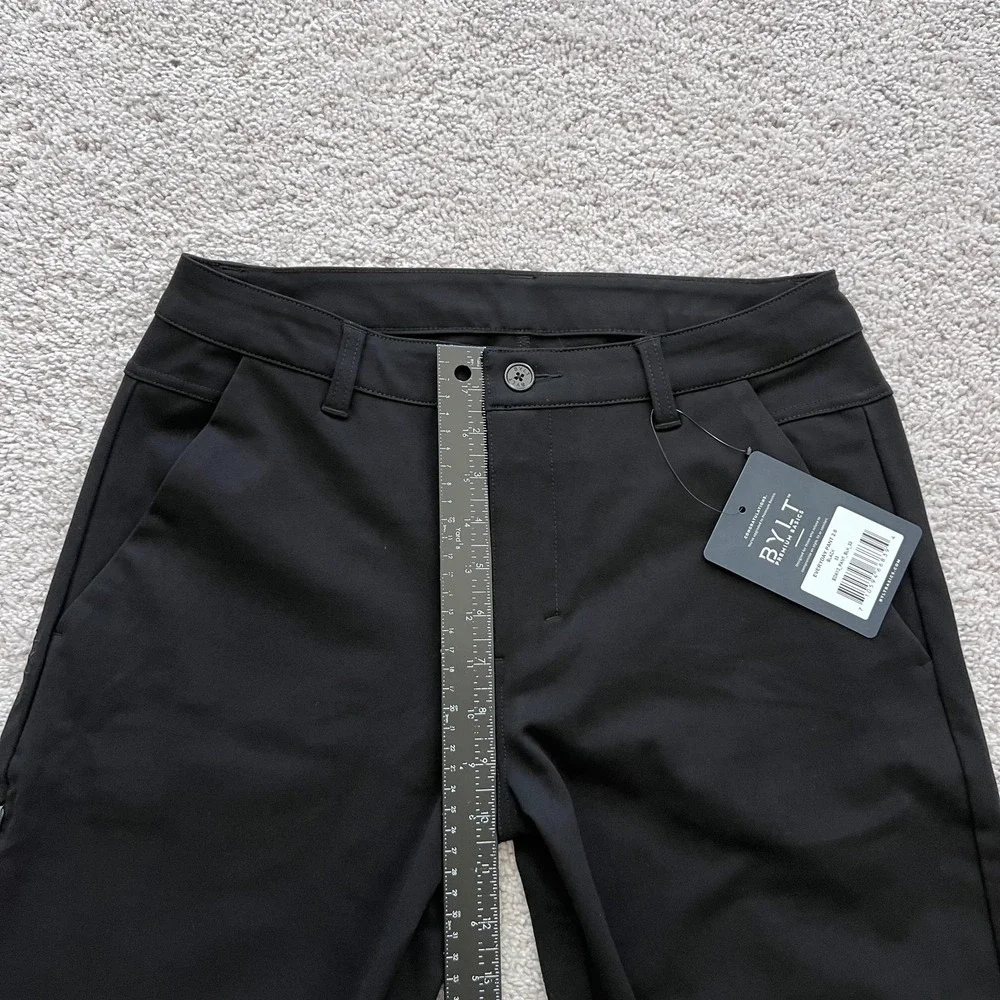 BYLT Premium Basics Everyday Pant 2.0 Pants Mens 33 Black Slim Fit Stretch Chino